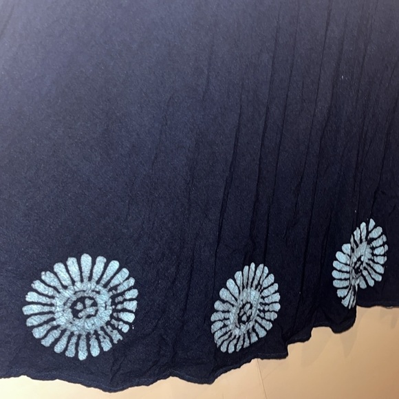 Asha bohemian tye dye dress in black and light blue with embroidery size Free - Picture 7 of 8